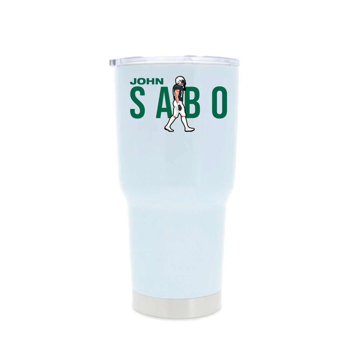 30oz Stainless Steel Tumbler — Player Name in White