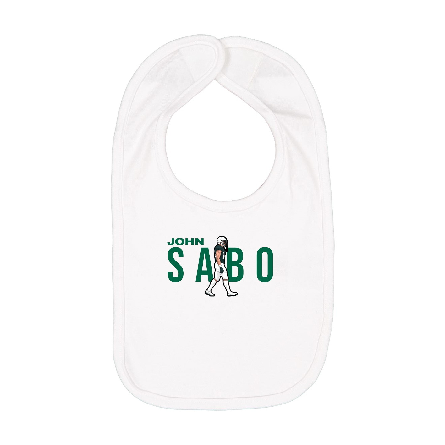Infant Bib — Player Name in White