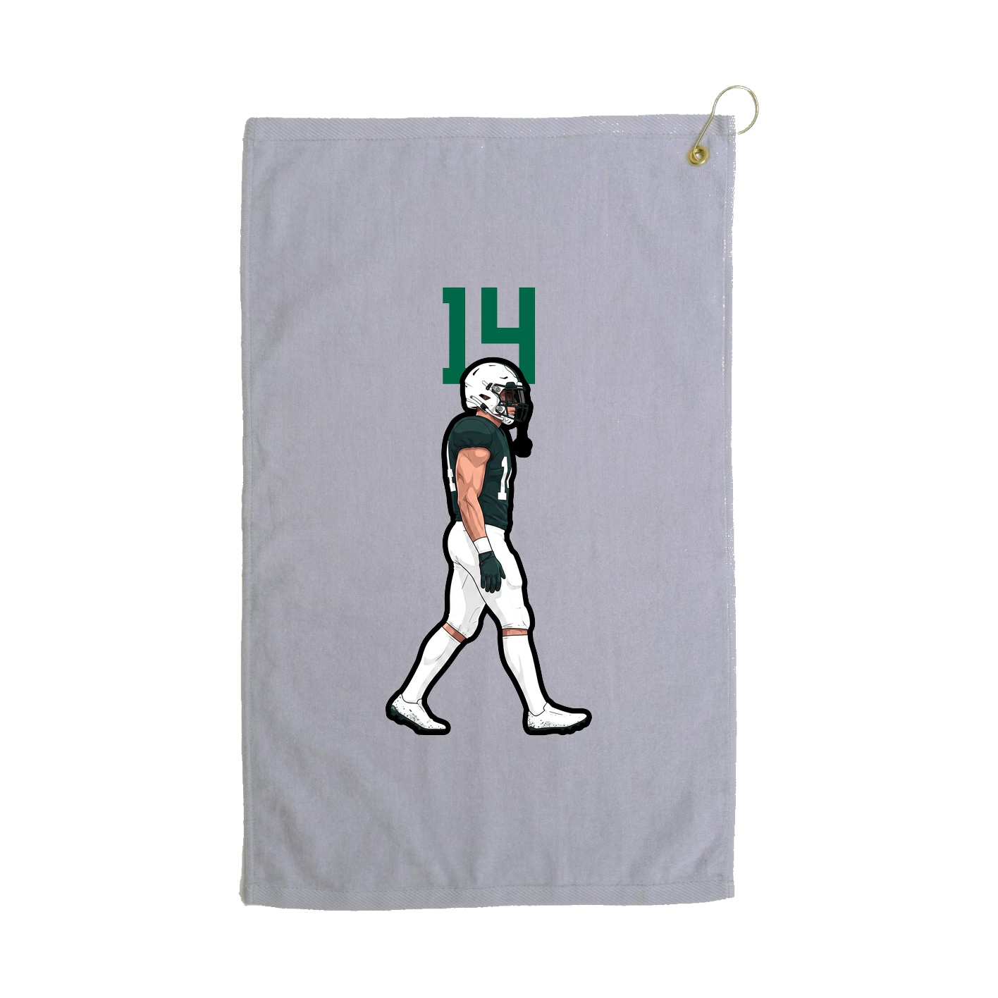 Golf Towel — Number Top in Grey