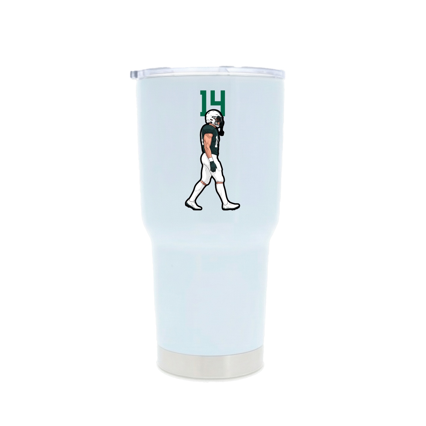 30oz Stainless Steel Tumbler — Number Top in White
