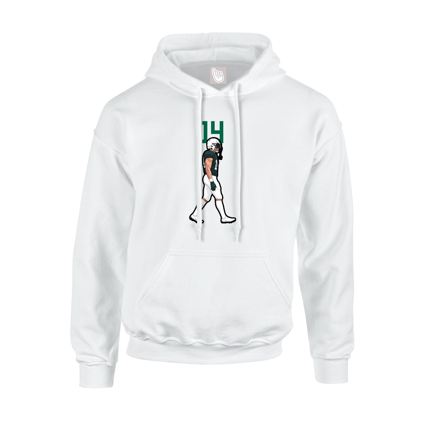 Hoodie — Number Top in White