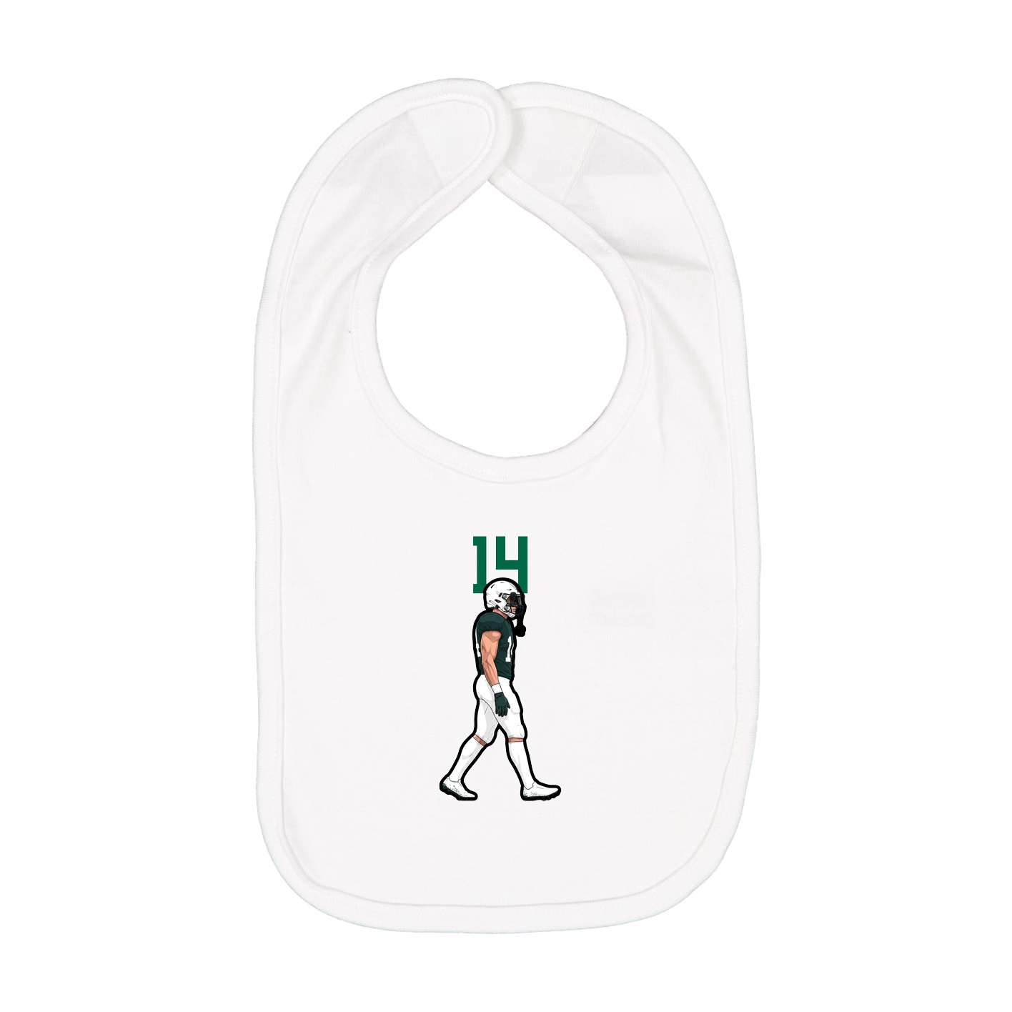 Infant Bib — Number Top in White