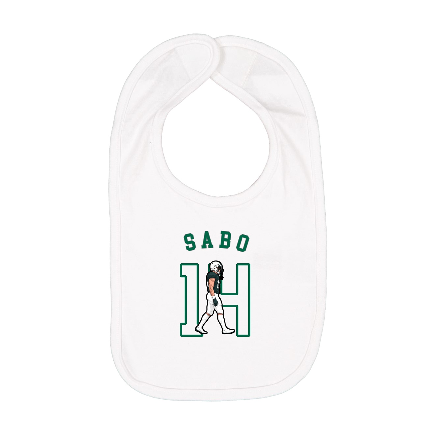Infant Bib — Shirsey Arch in White