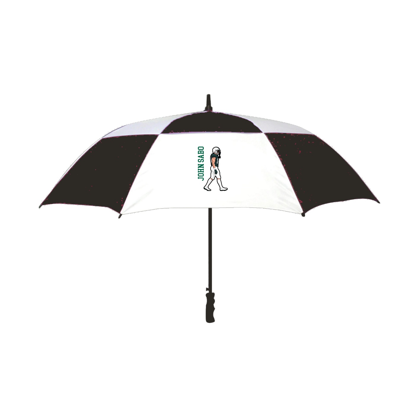 Golf Umbrella — Name Vertical in Black