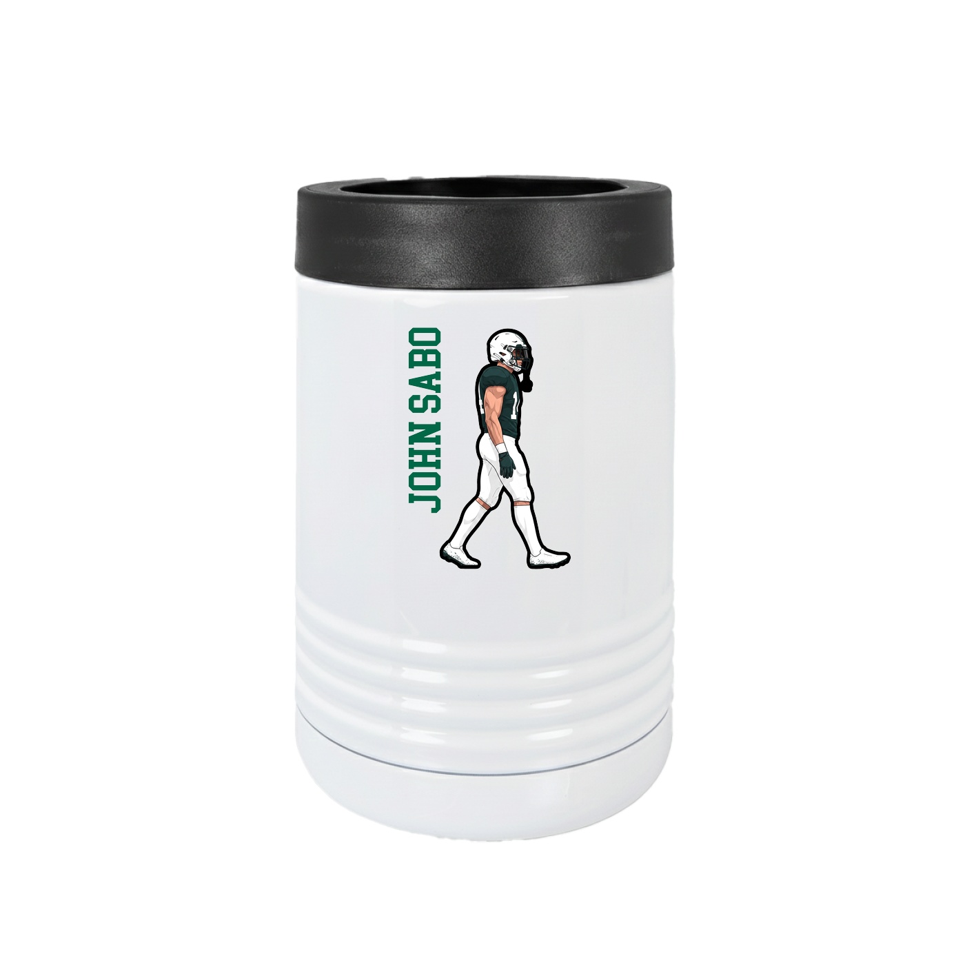 Beverage Holder — Name Vertical in White