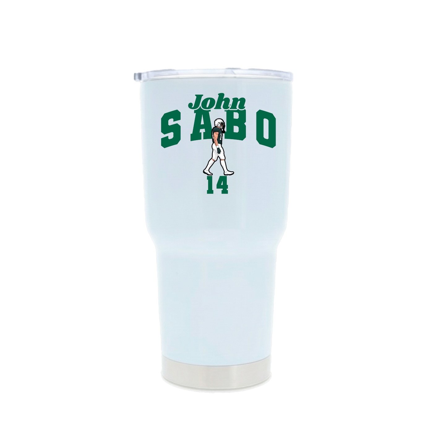 30oz Stainless Steel Tumbler — Signature Arch in White