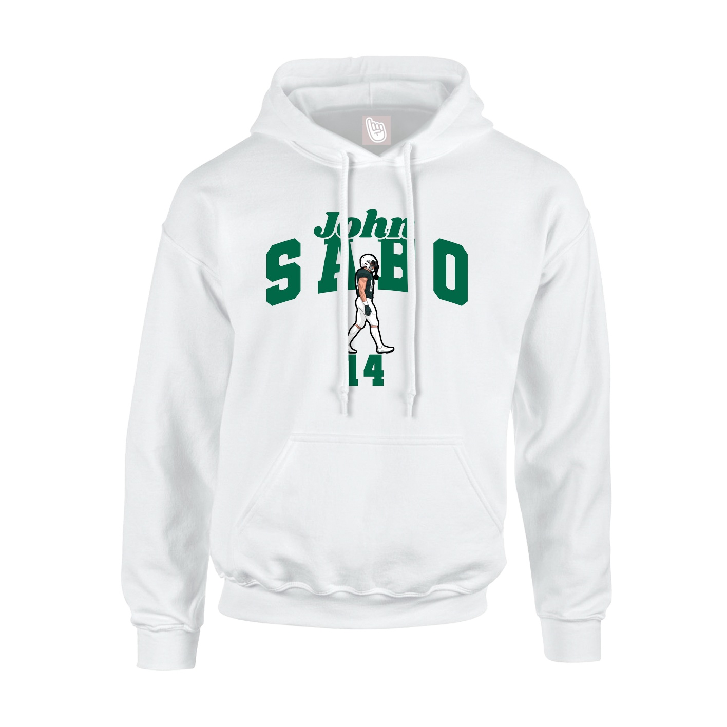 Youth Hoodie — Signature Arch in White