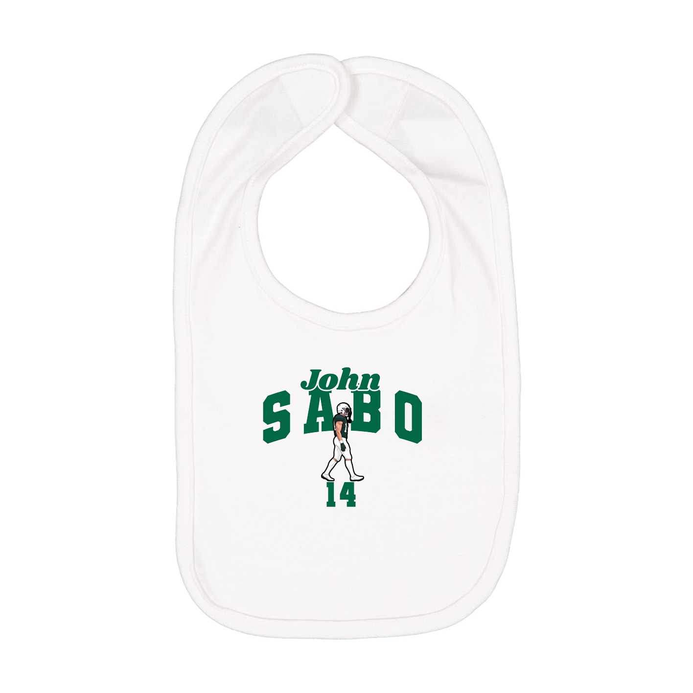 Infant Bib — Signature Arch in White