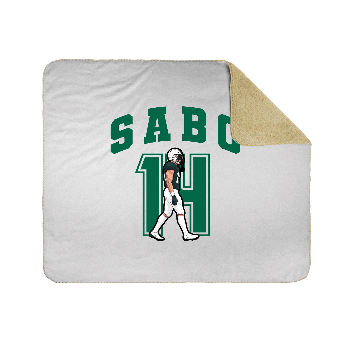 Throw Blanket — Number in White