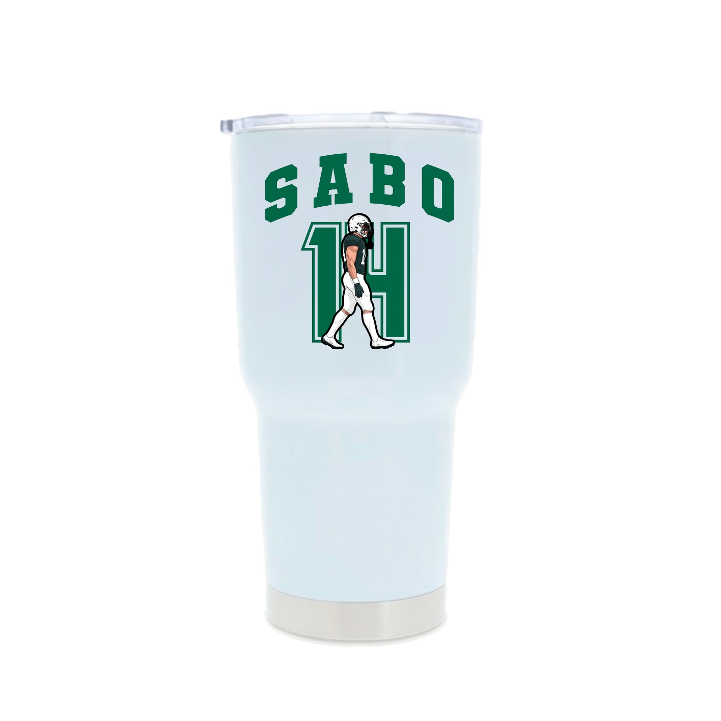 30oz Stainless Steel Tumbler — Number in White
