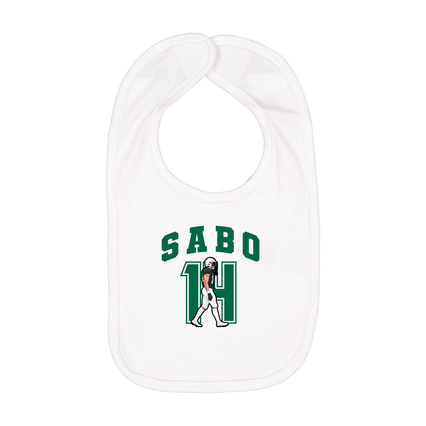 Infant Bib — Number in White