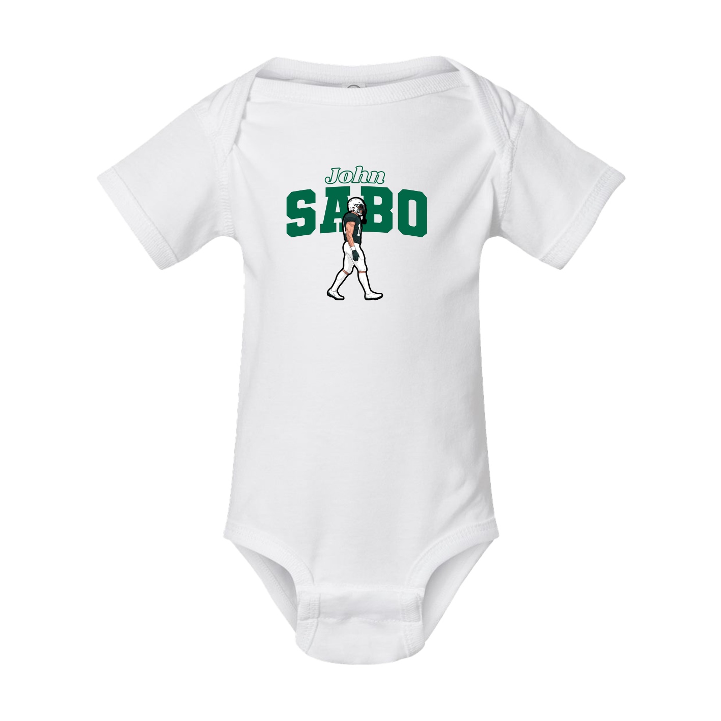 Baby Onesie — Name Arch in White