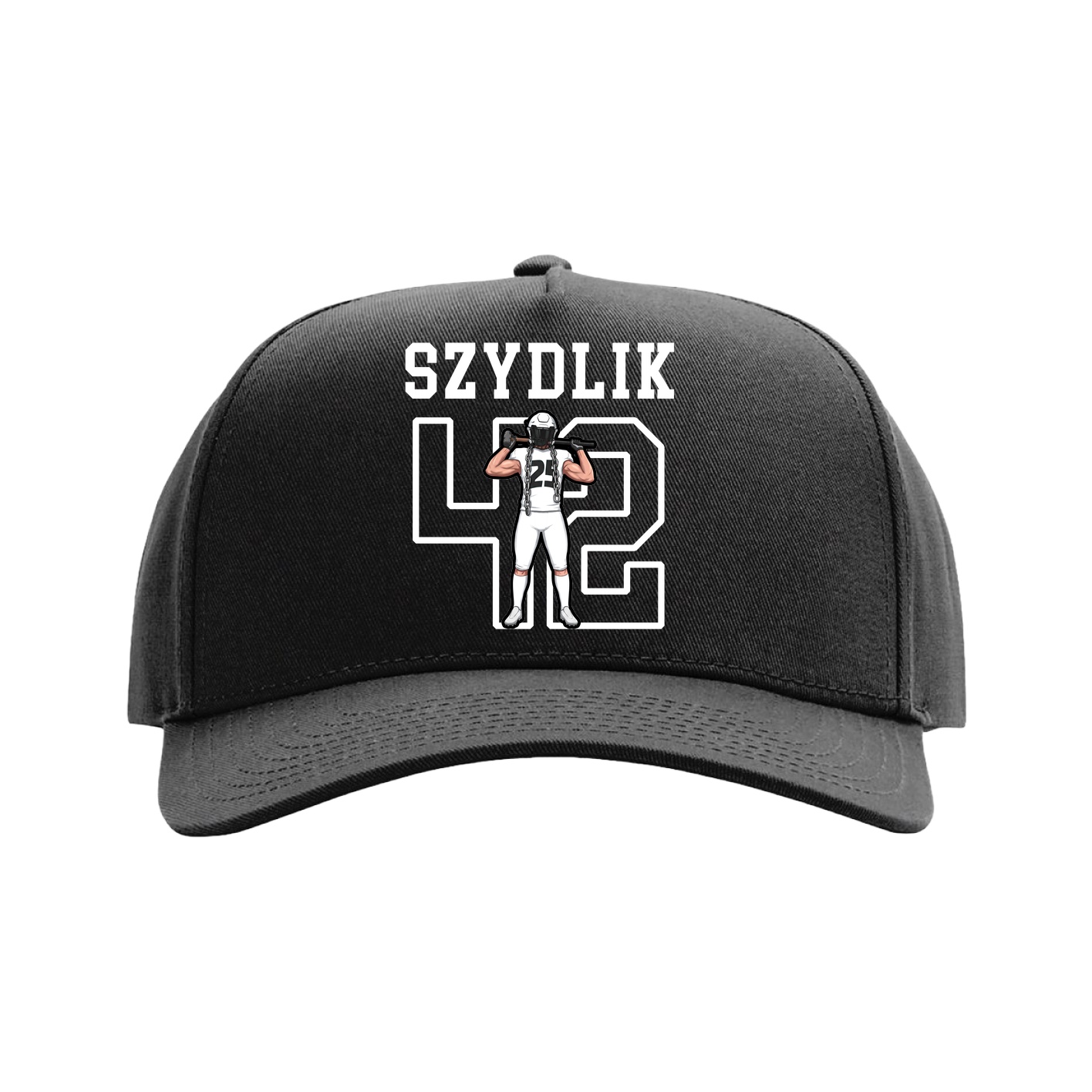 Full Fabric Five-Panel Champ Cap — Shirsey in Black