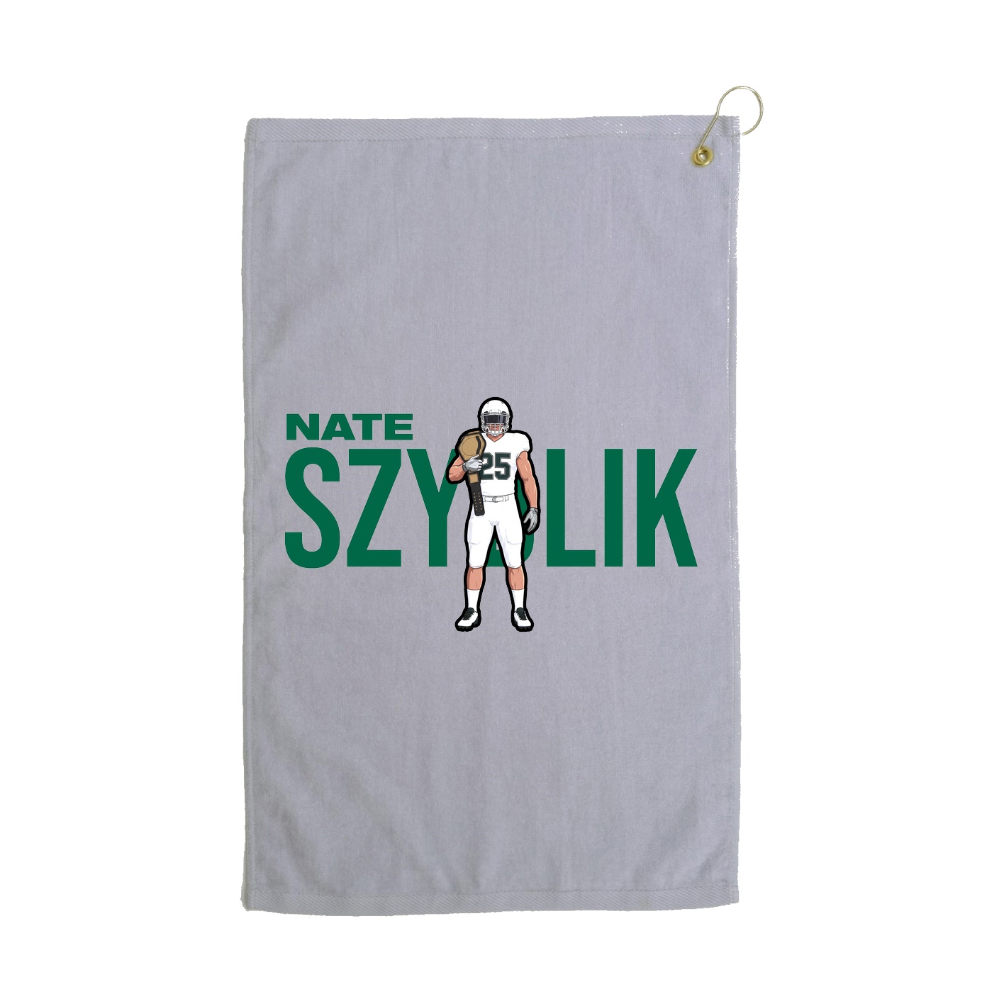 Golf Towel — Player Name in Grey