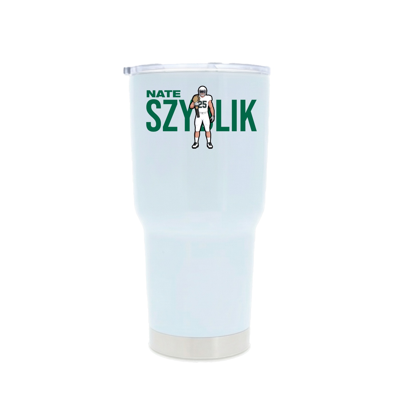 30oz Stainless Steel Tumbler — Player Name in White