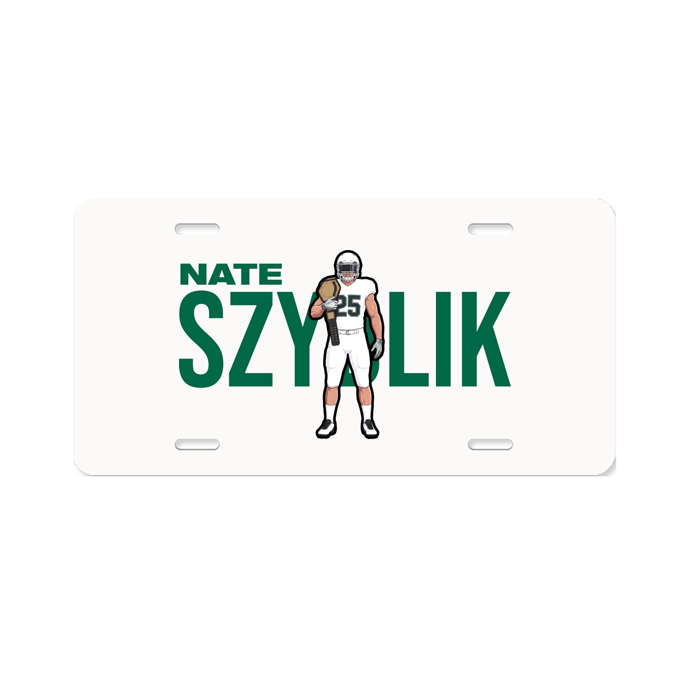 License Plate — Player Name in Classic