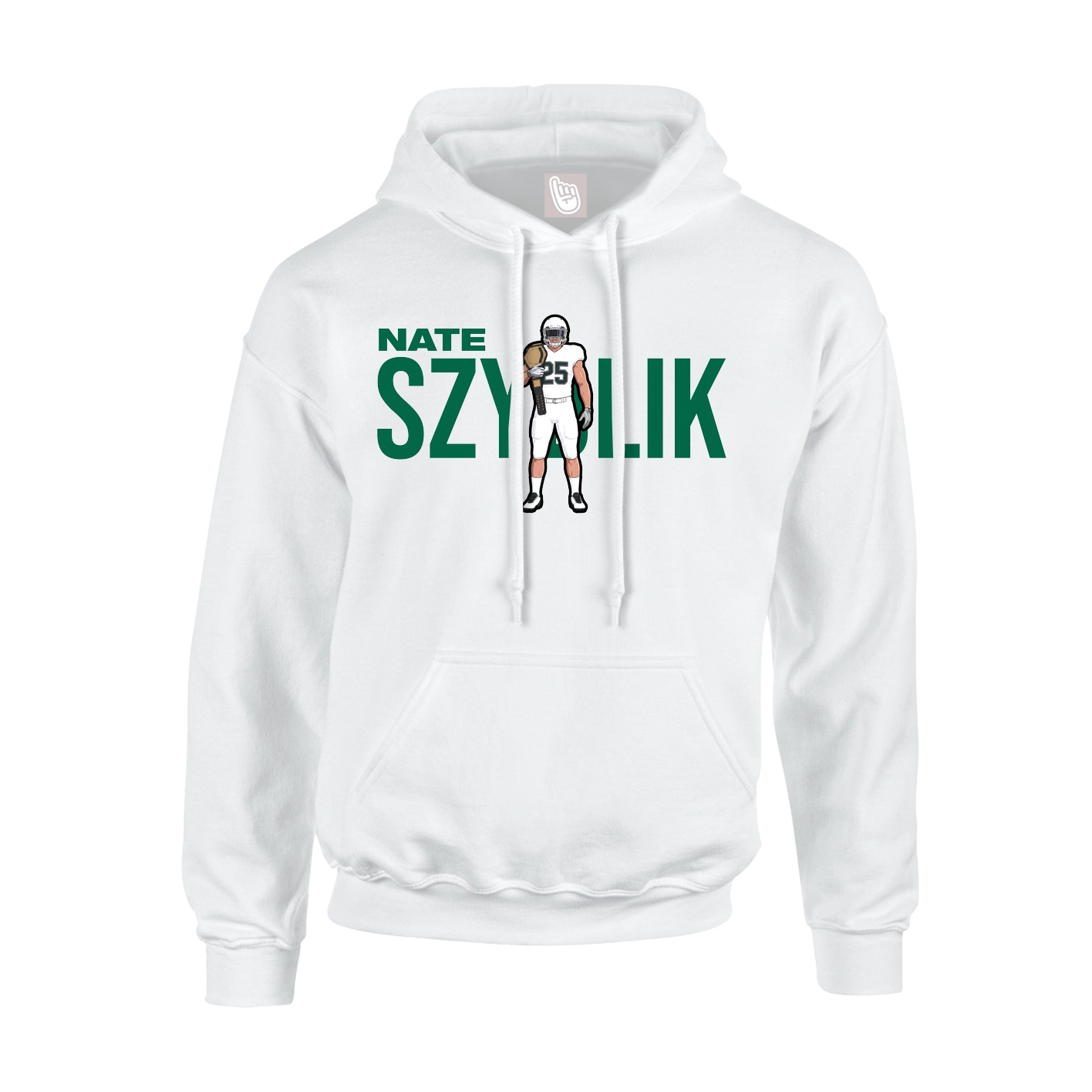 Youth Hoodie — Player Name in White