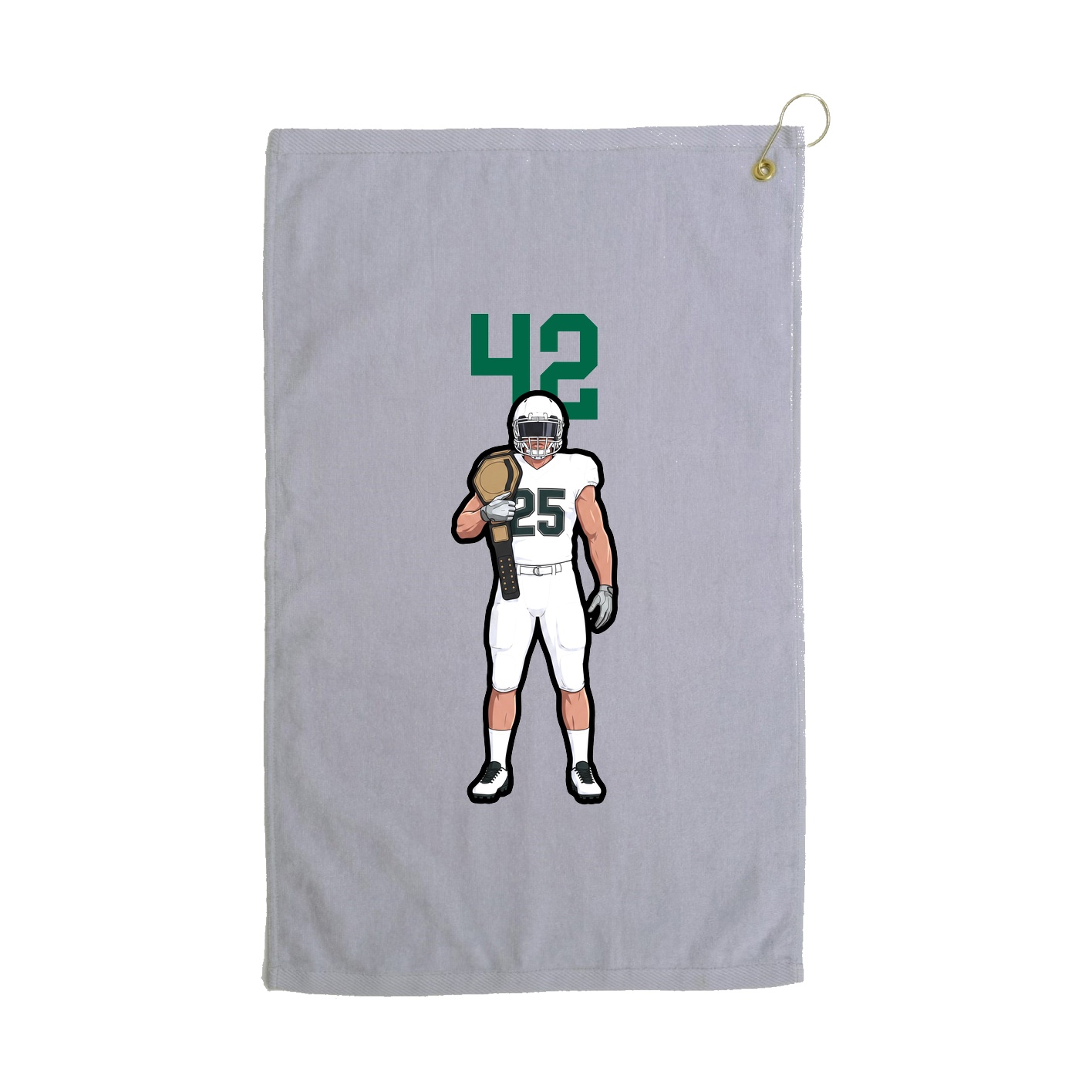 Golf Towel — Number Top in Grey