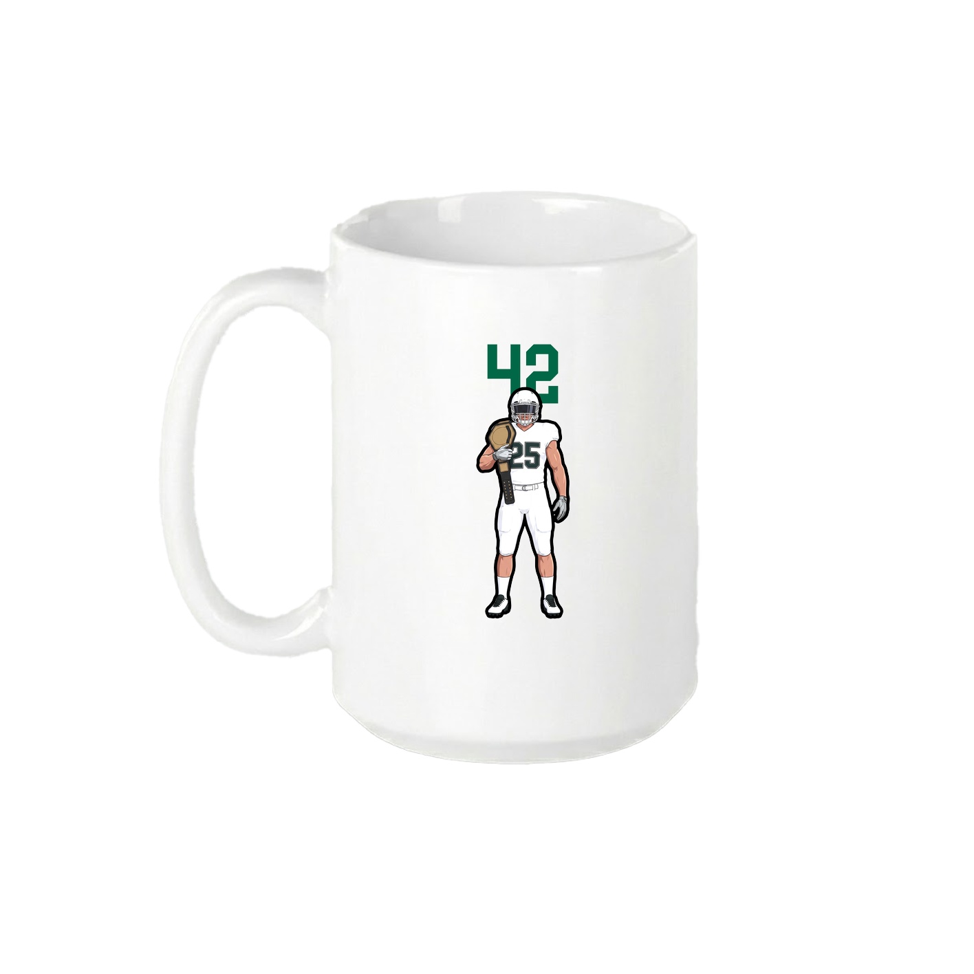 15oz Coffee Mug — Number Top in White