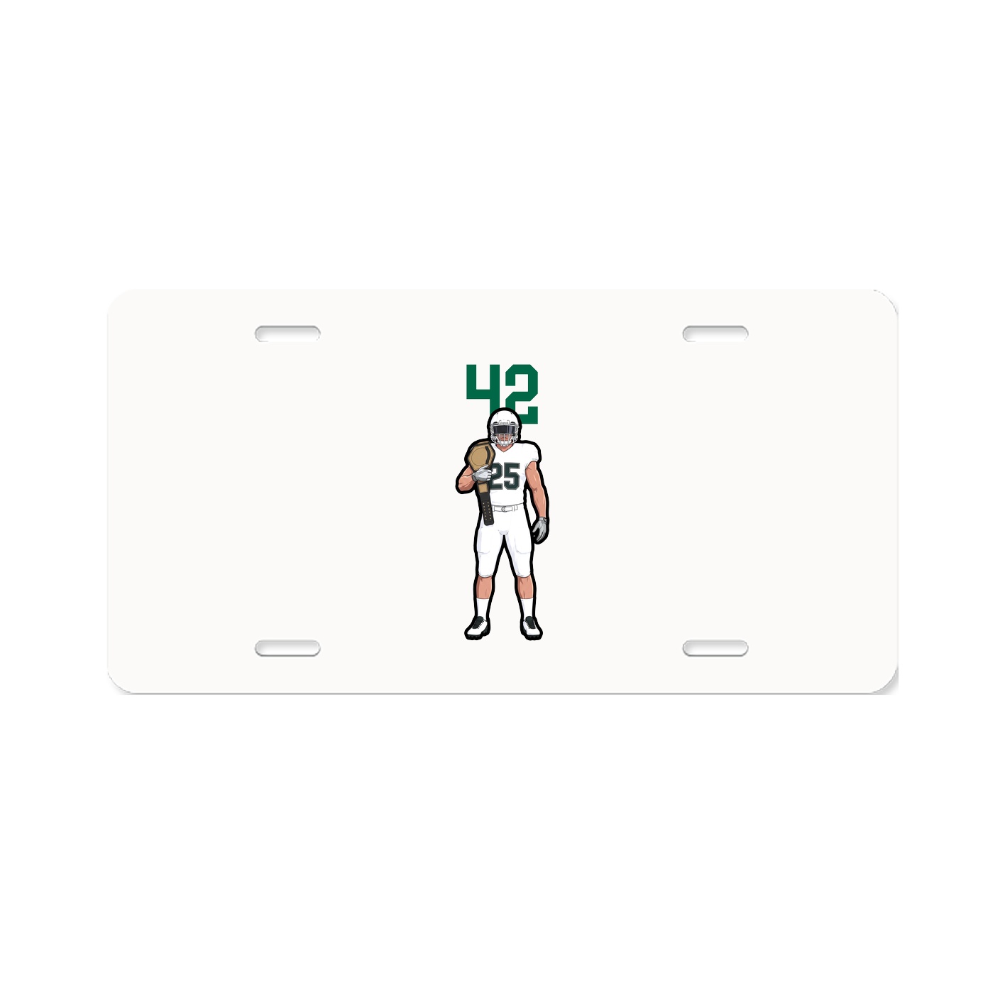 License Plate — Number Top in Classic