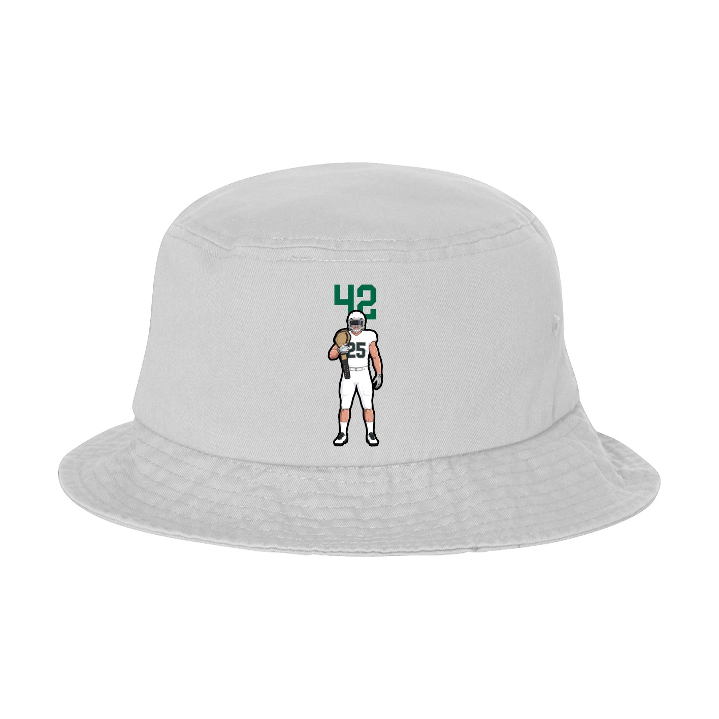 Bucket Cap — Number Top in White