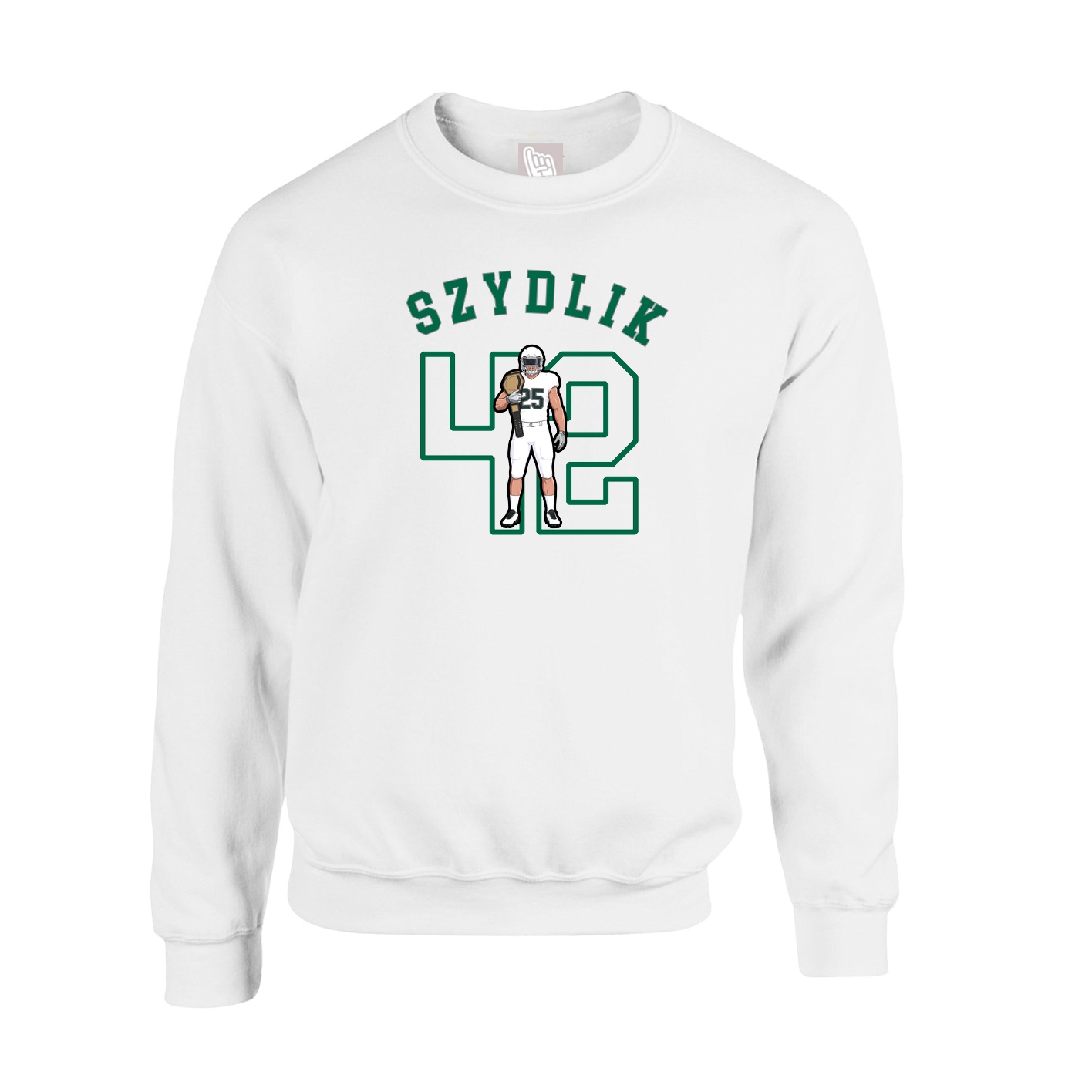 Fleece Crew — Shirsey Arch in White