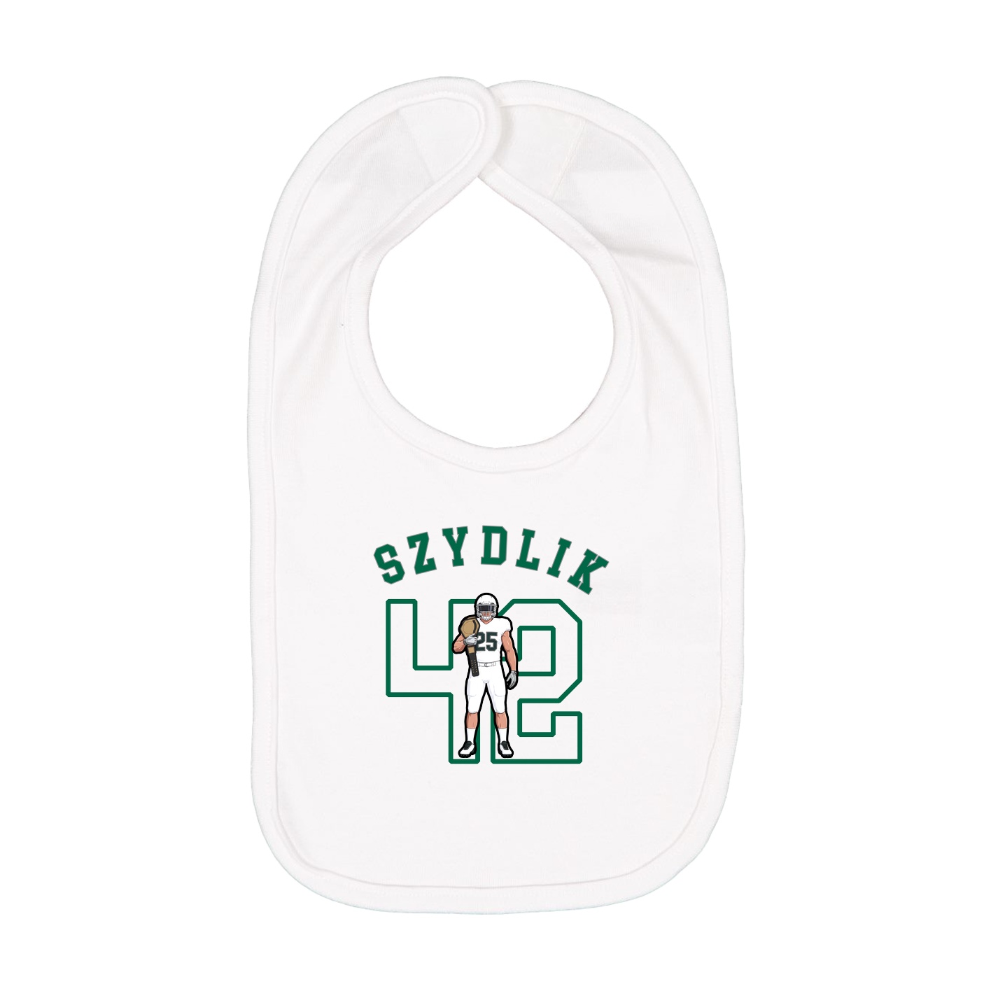 Infant Bib — Shirsey Arch in White