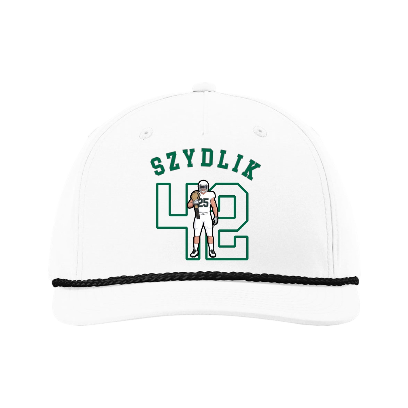Five-Panel Classic Rope Cap — Shirsey Arch in White