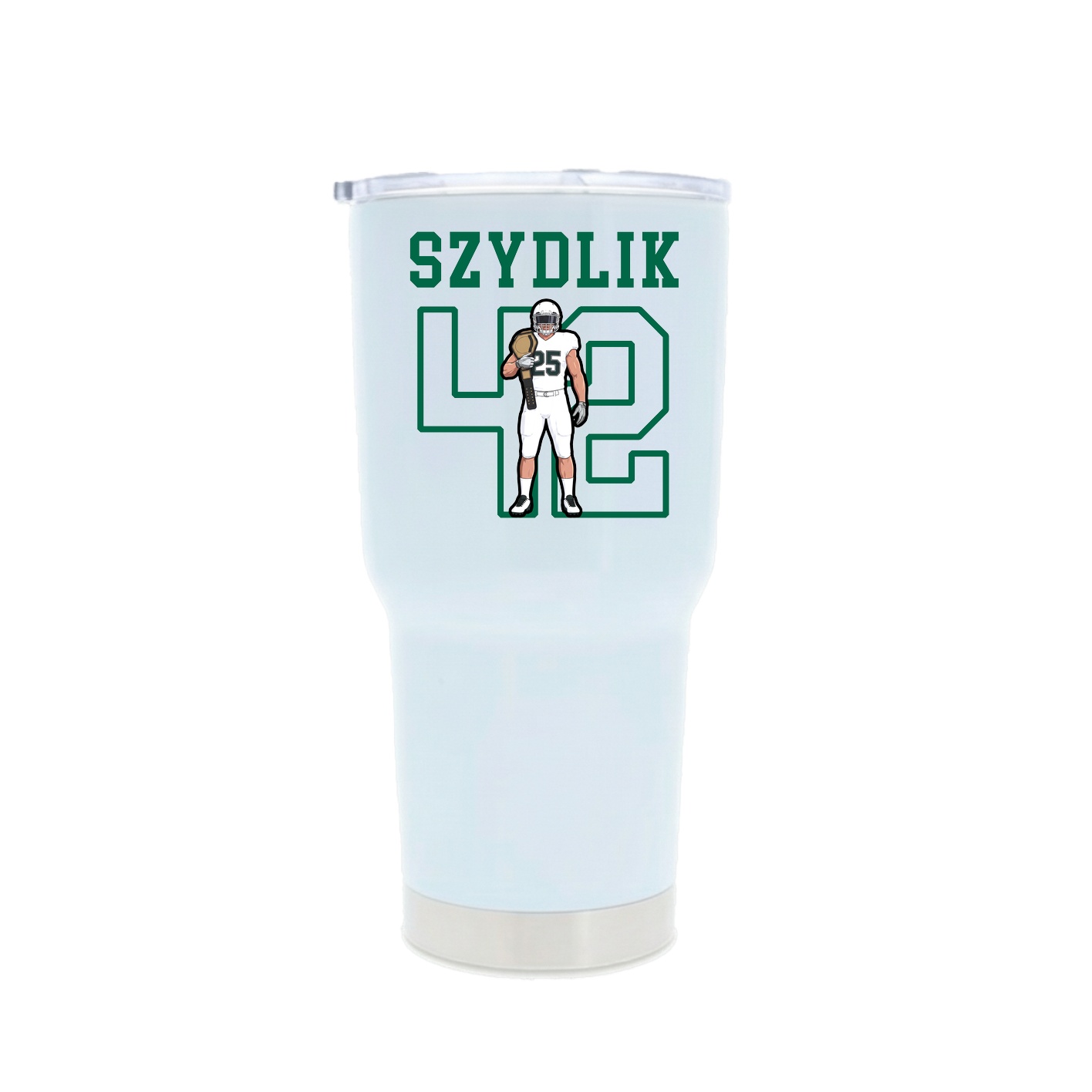 30oz Stainless Steel Tumbler — Shirsey in White