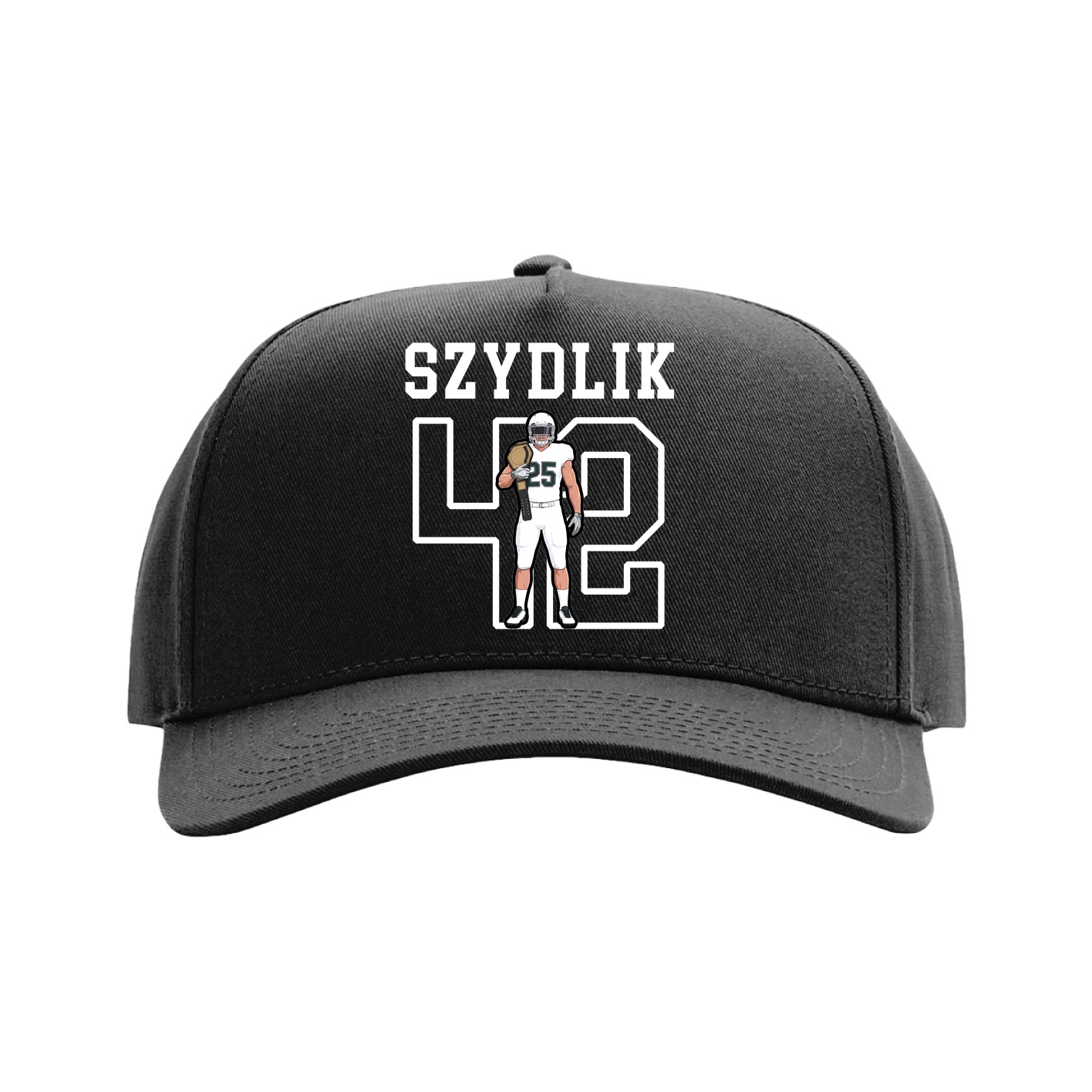 Full Fabric Five-Panel Champ Cap — Shirsey in Black