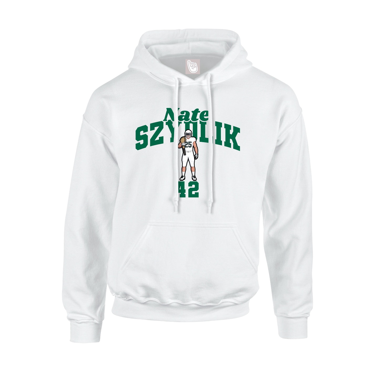 Hoodie — Signature Arch in White