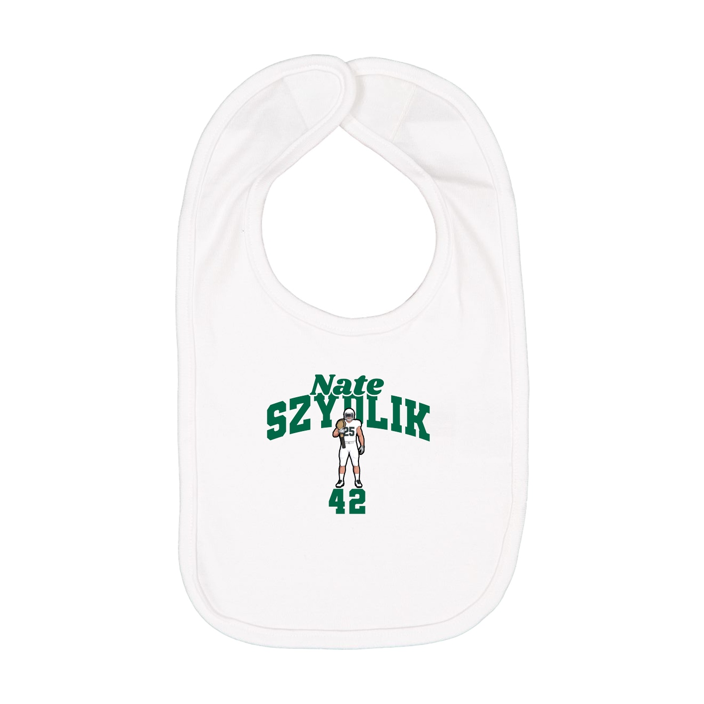 Infant Bib — Signature Arch in White
