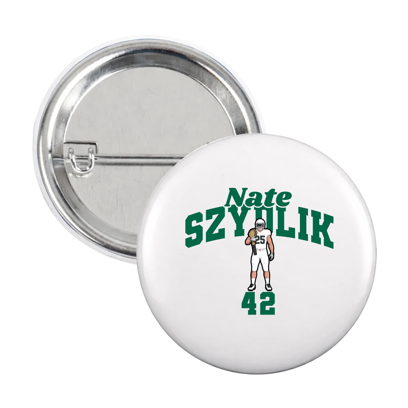 Game Day Button — Signature Arch in White