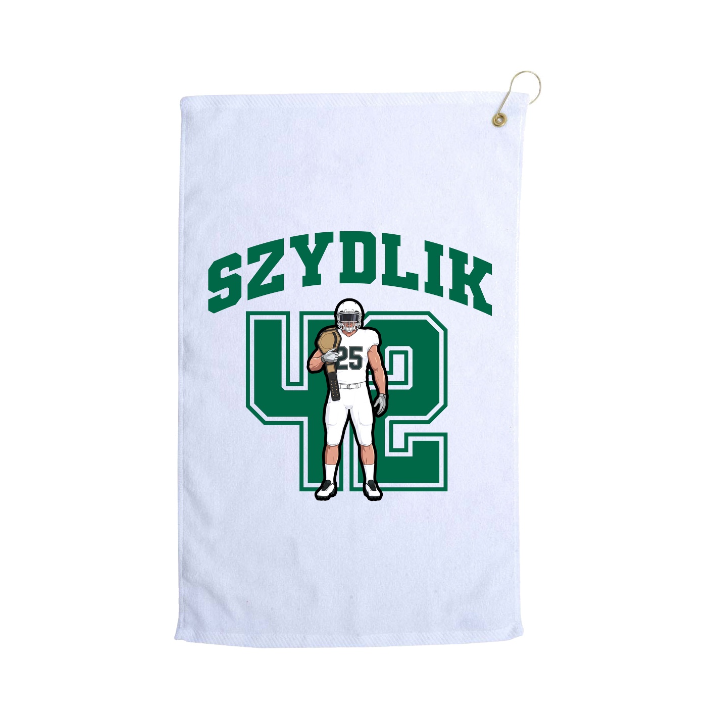Golf Towel — Number in White