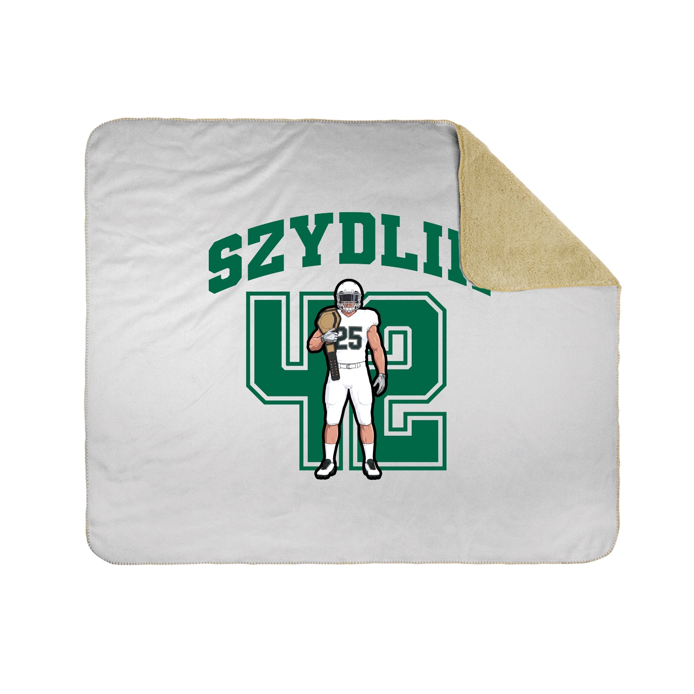 Throw Blanket — Number in White