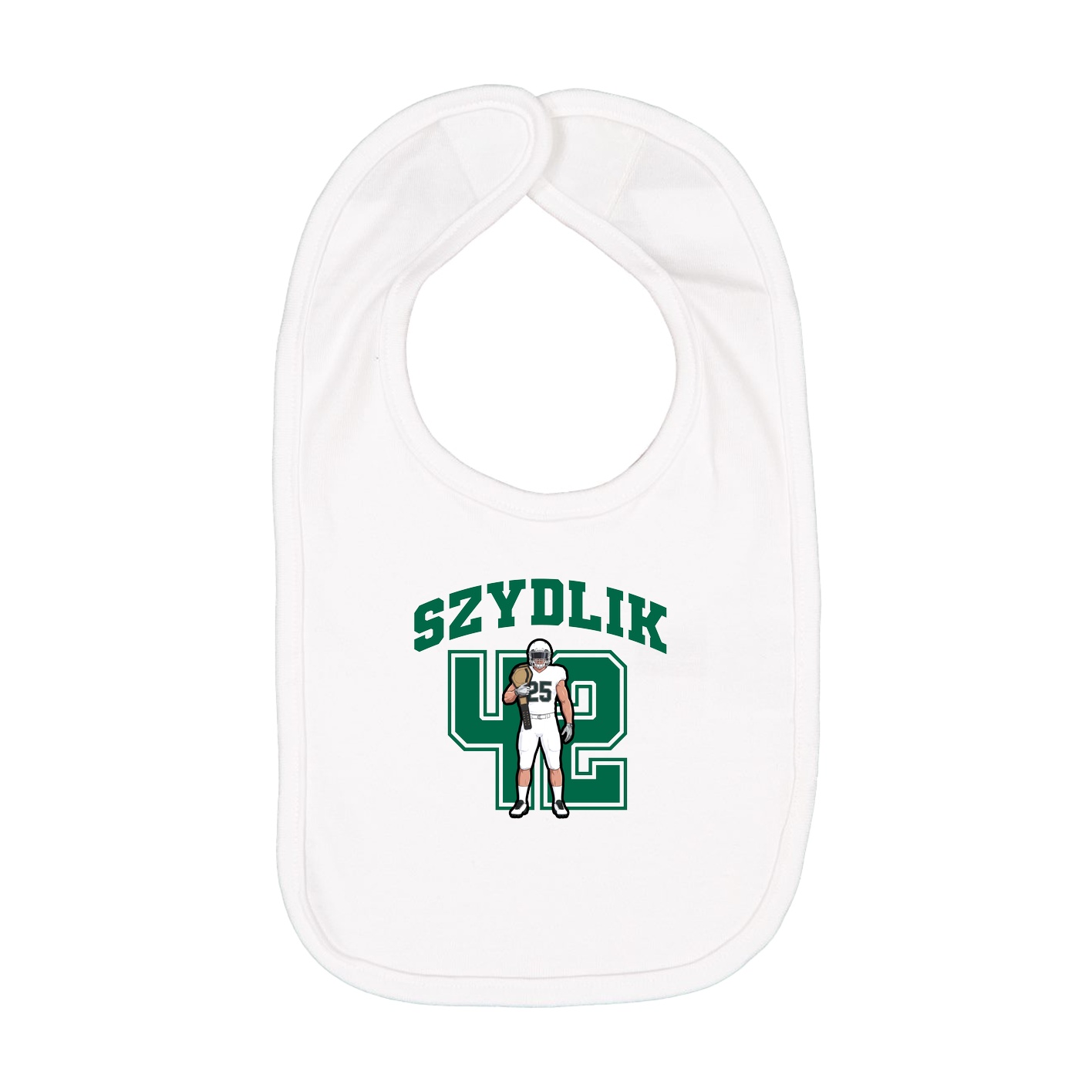 Infant Bib — Number in White