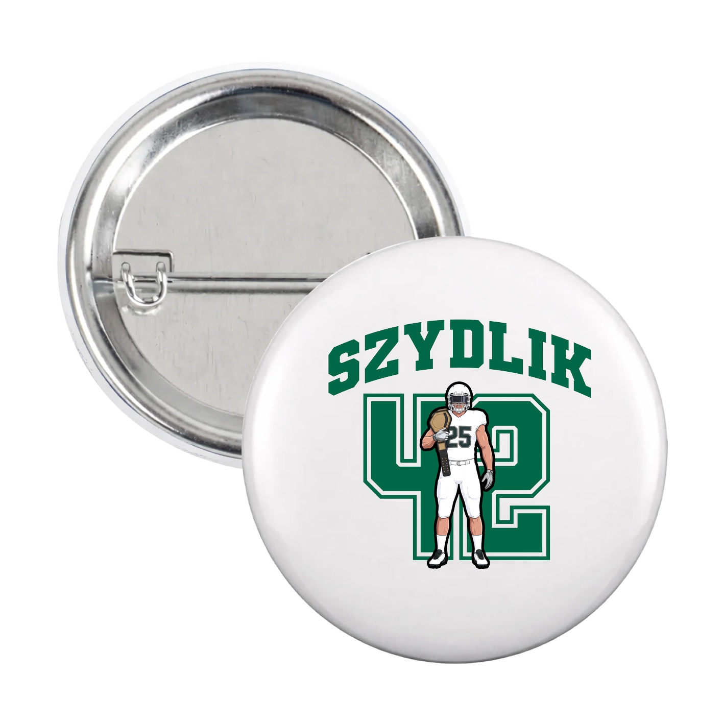 Game Day Button — Number in White