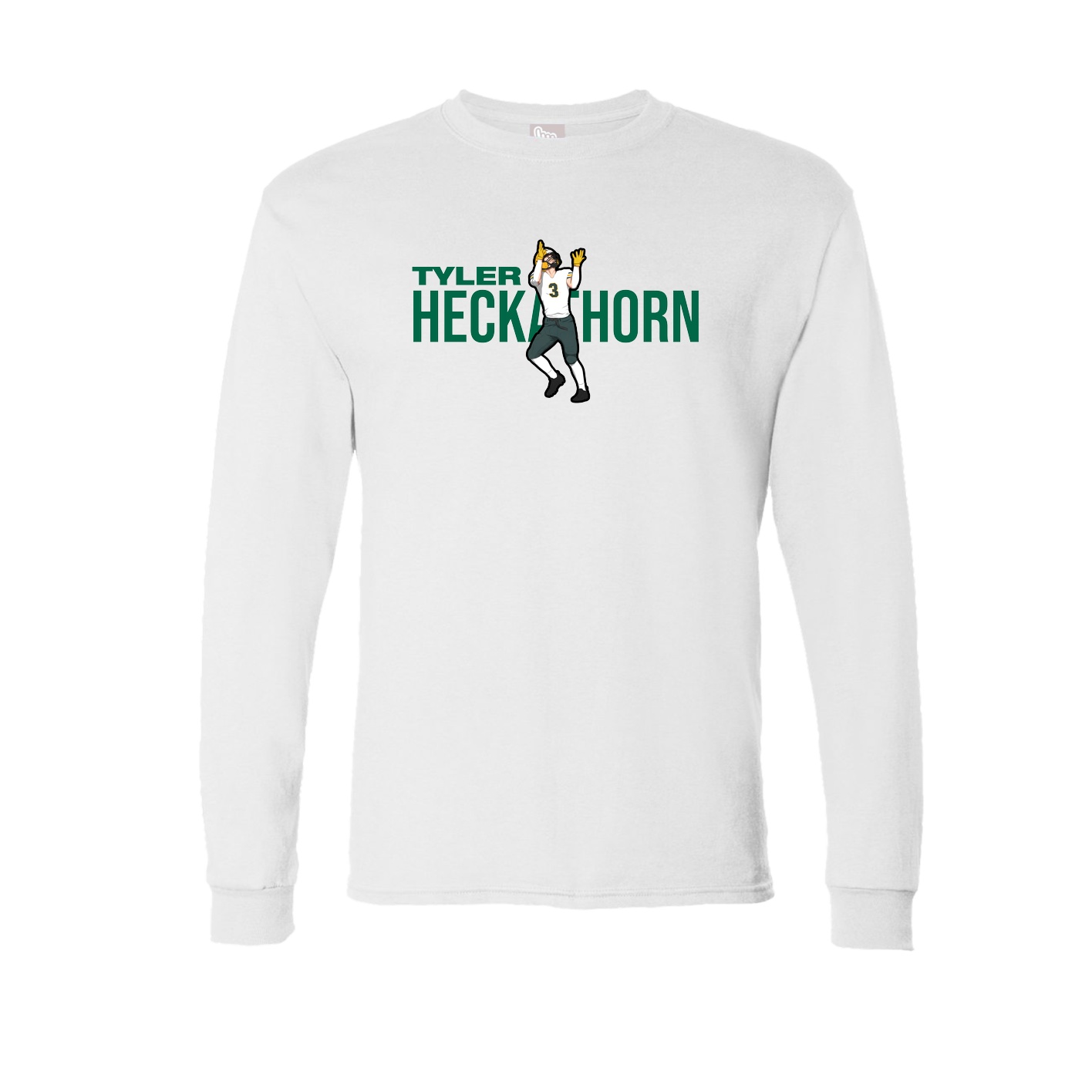 Long Sleeve Tee — Player Name in White