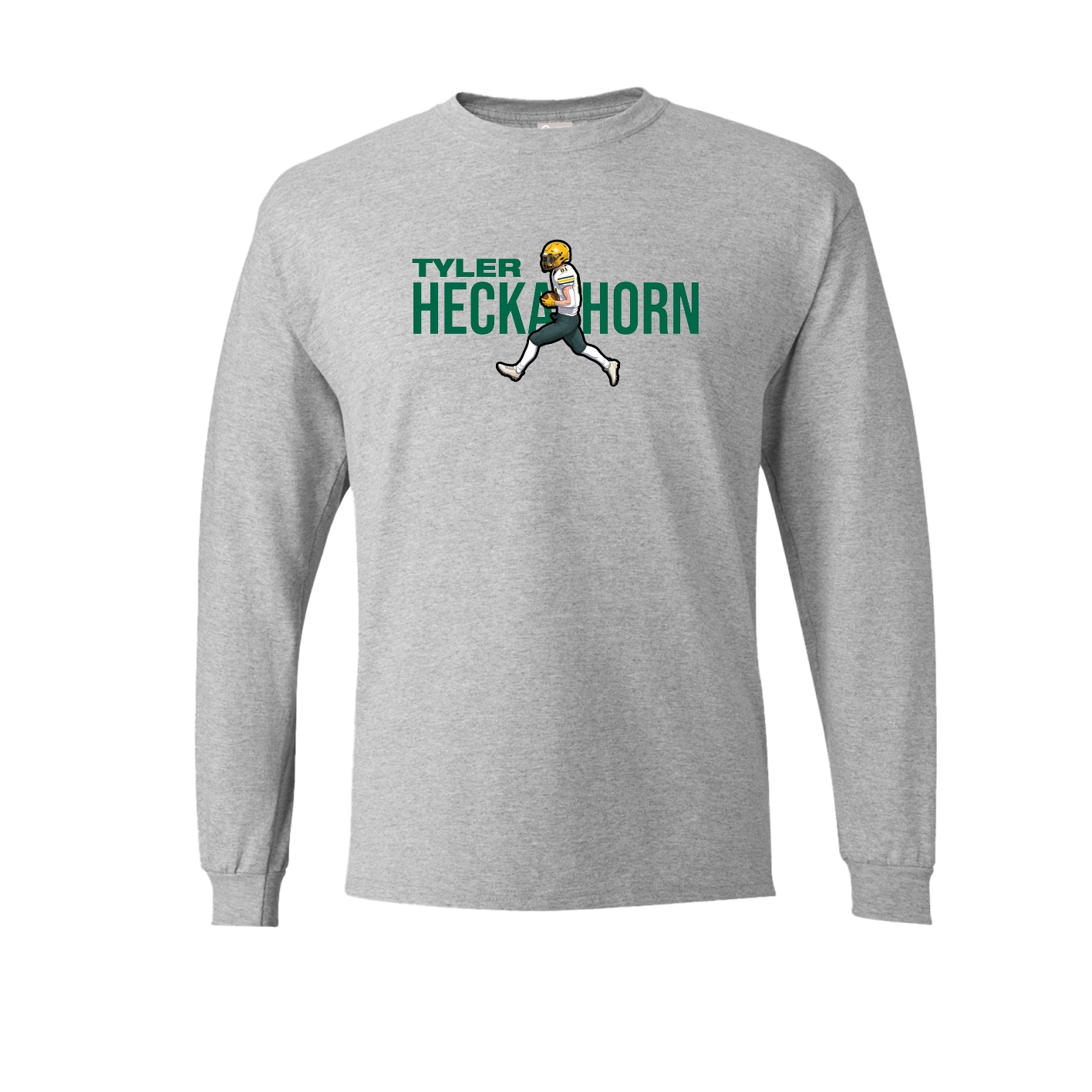 Long Sleeve Tee — Player Name in Grey