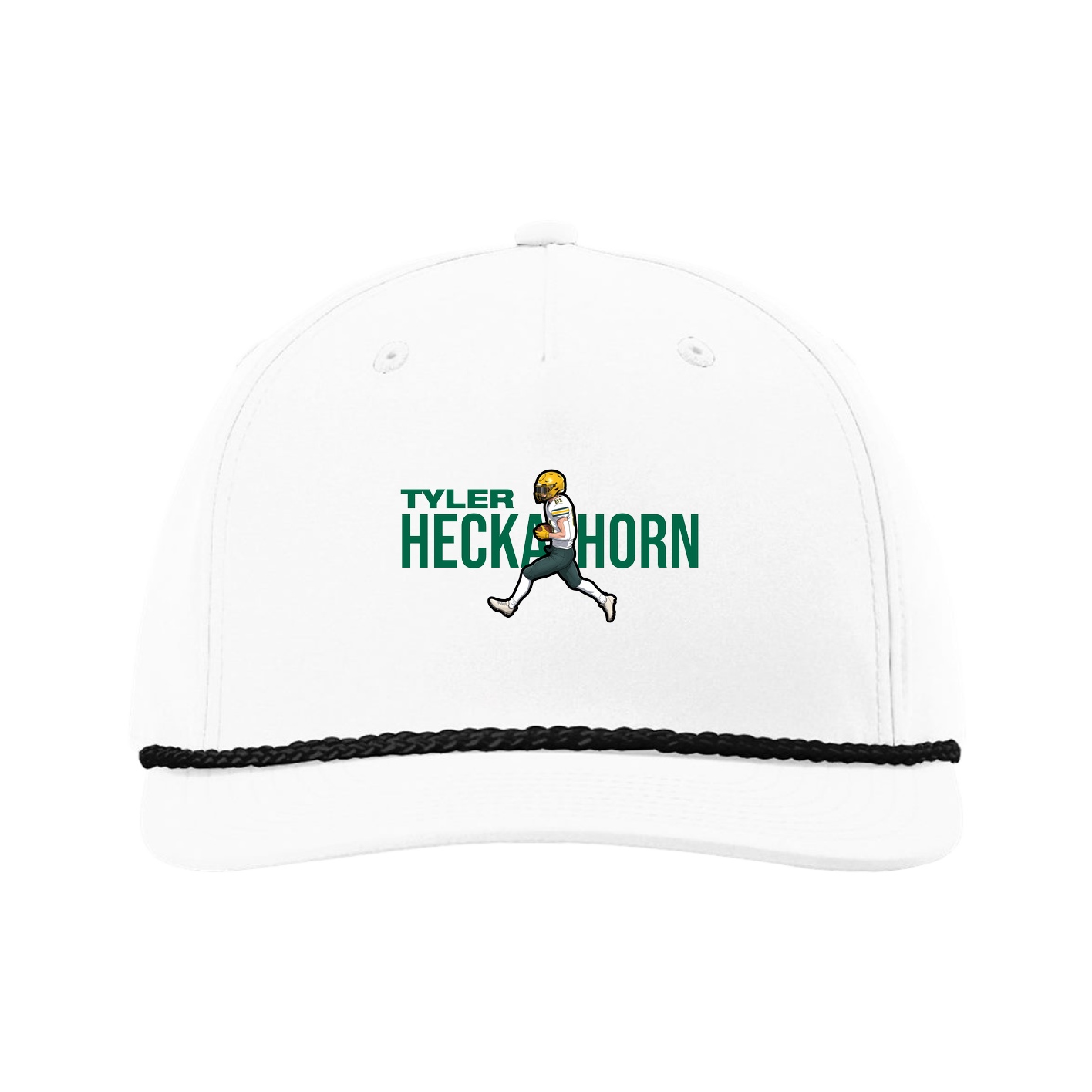 Five-Panel Classic Rope Cap — Player Name in White