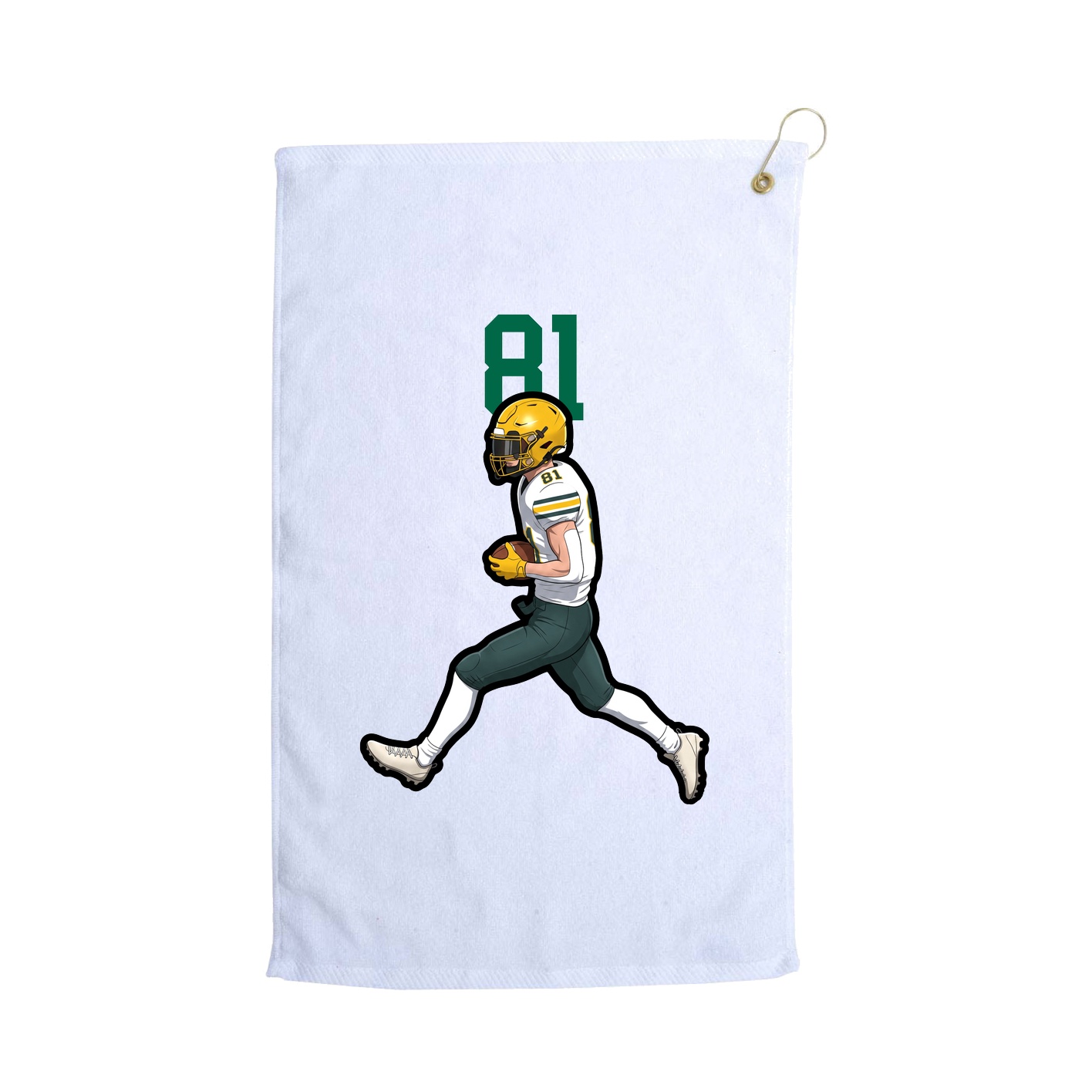 Golf Towel — Number Top in White