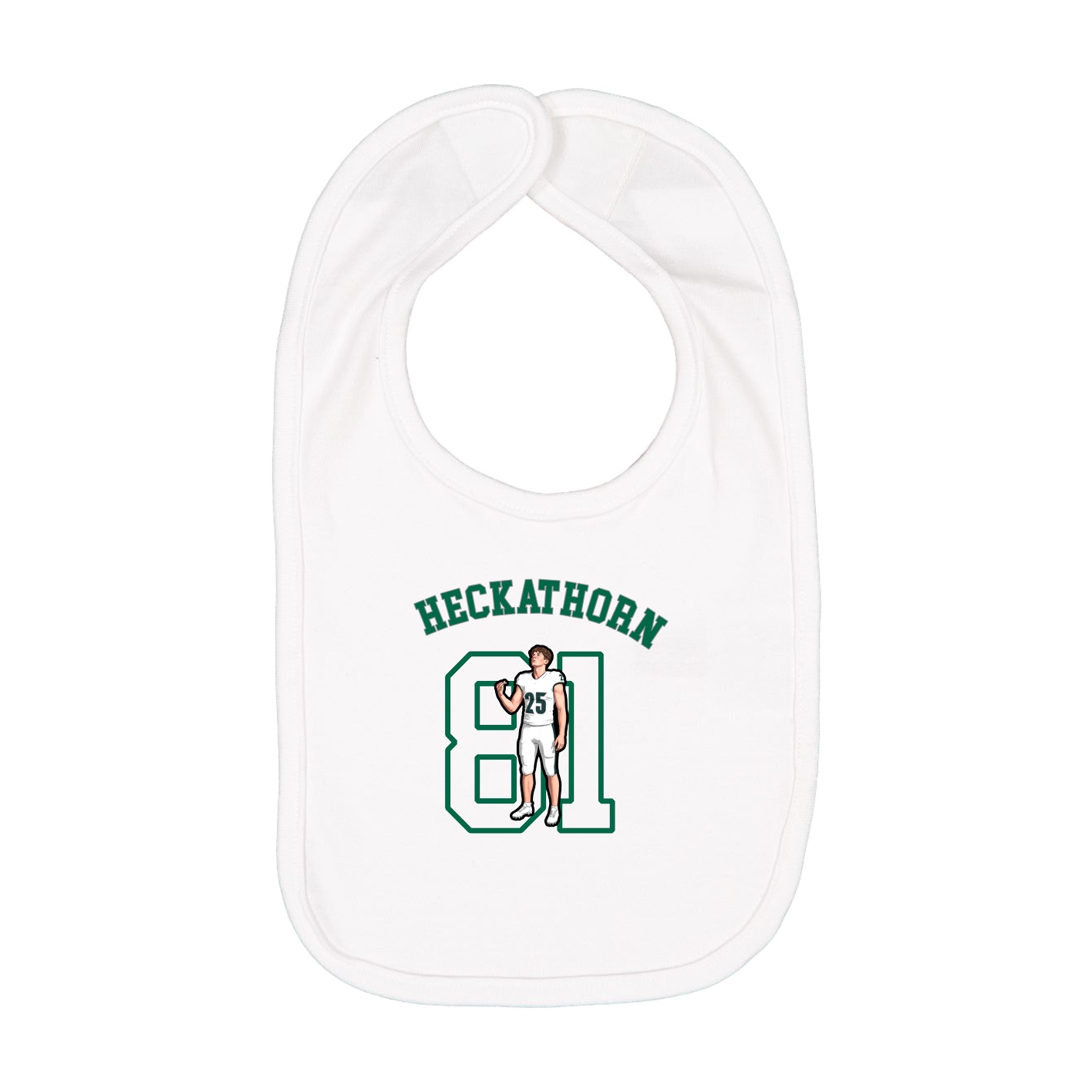 Infant Bib — Shirsey Arch in White