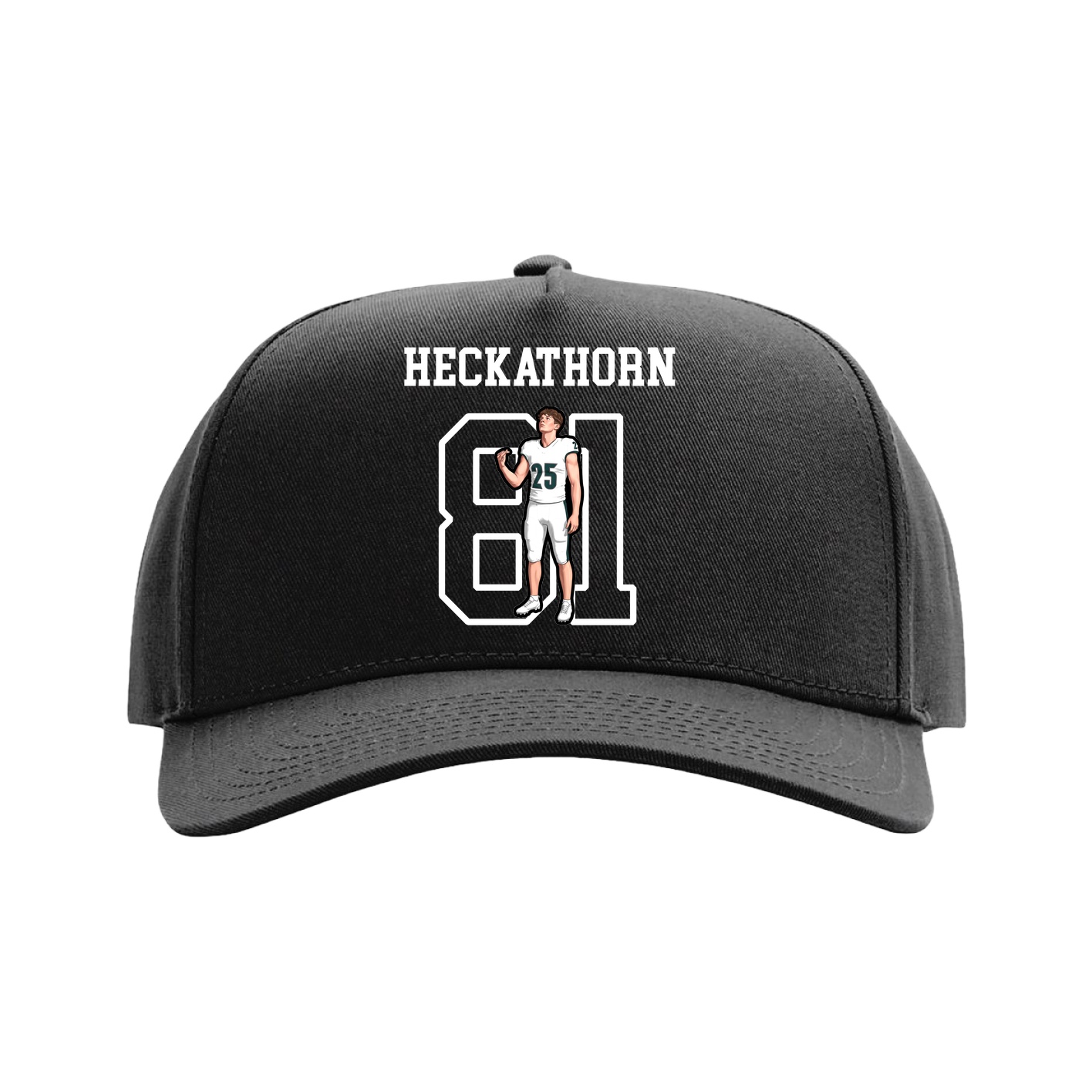 Full Fabric Five-Panel Champ Cap — Shirsey in Black