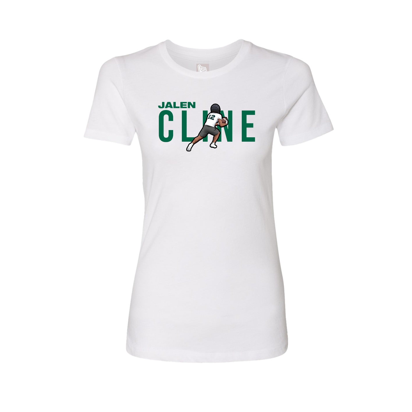 Fitted Women's Tee — Player Name in White