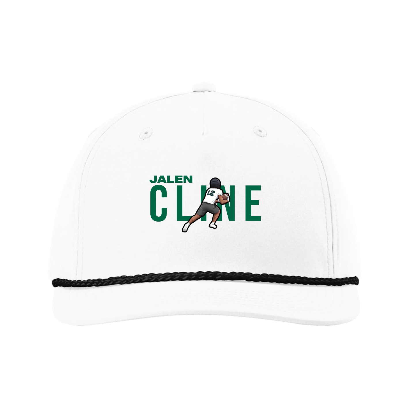 Five-Panel Classic Rope Cap — Player Name in White