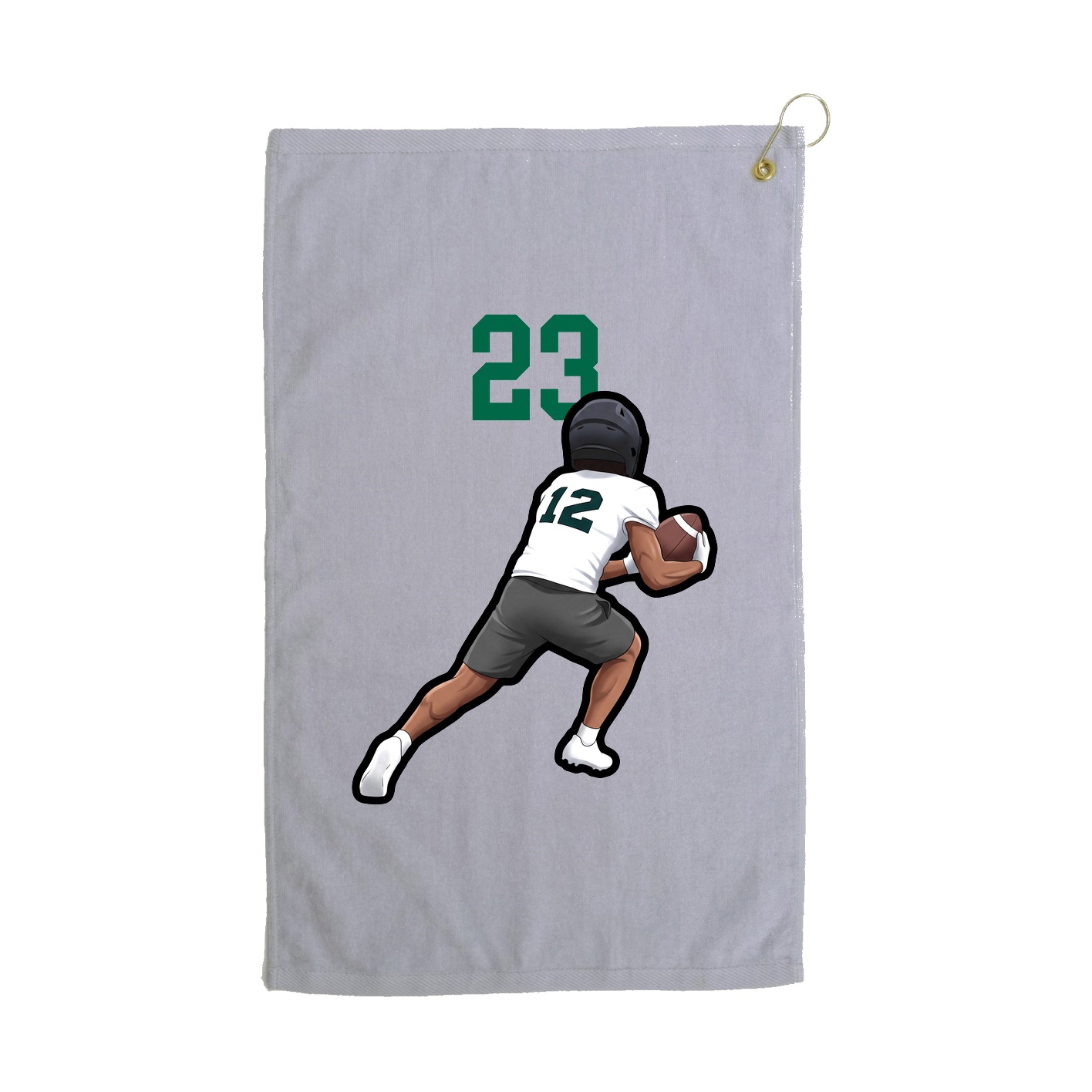 Golf Towel — Number Top in Grey