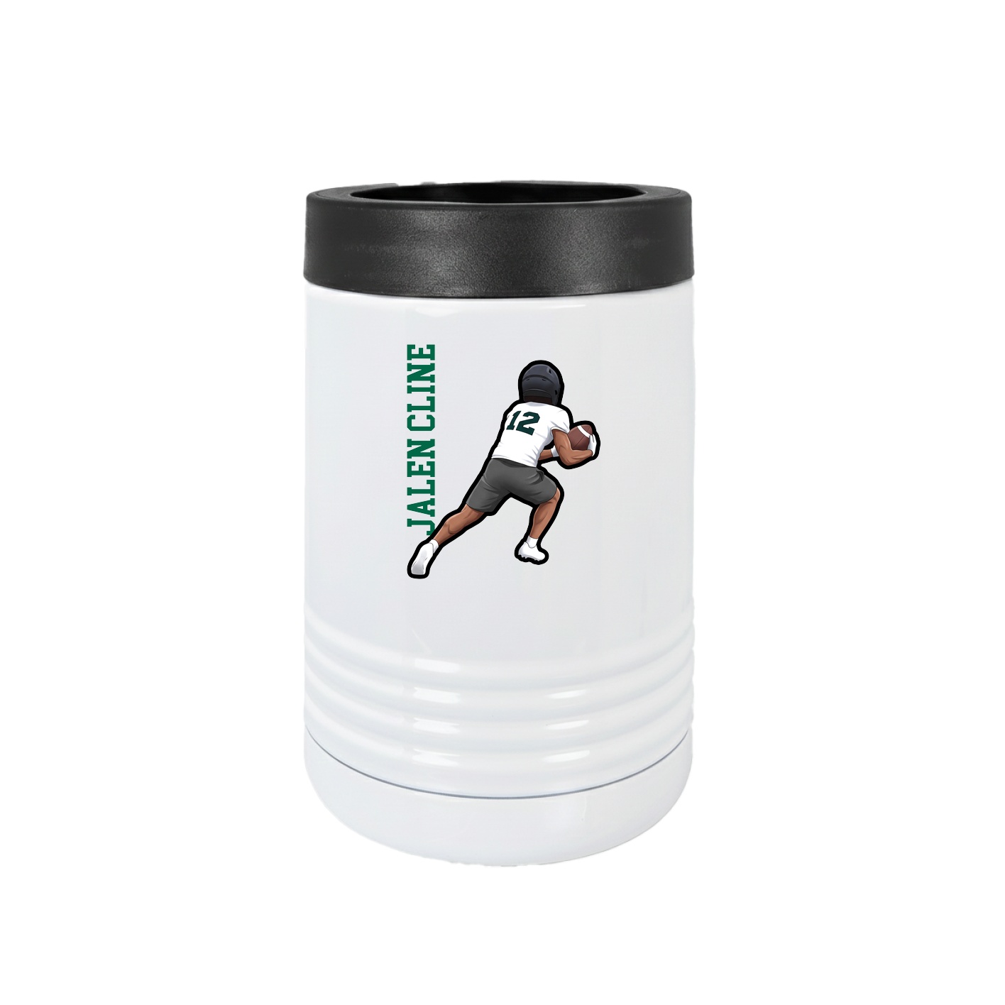 Beverage Holder — Name Vertical in White
