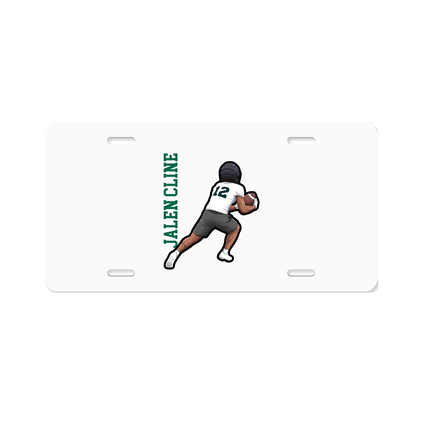 License Plate — Name Vertical in Classic