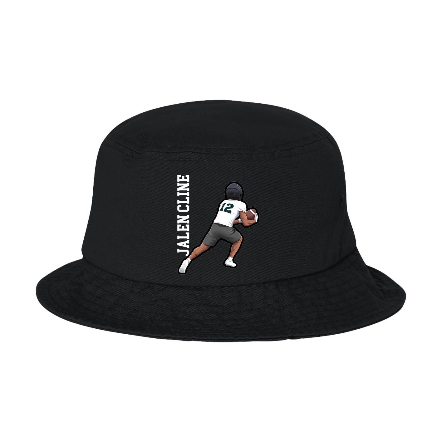 Bucket Cap — Name Vertical in Black