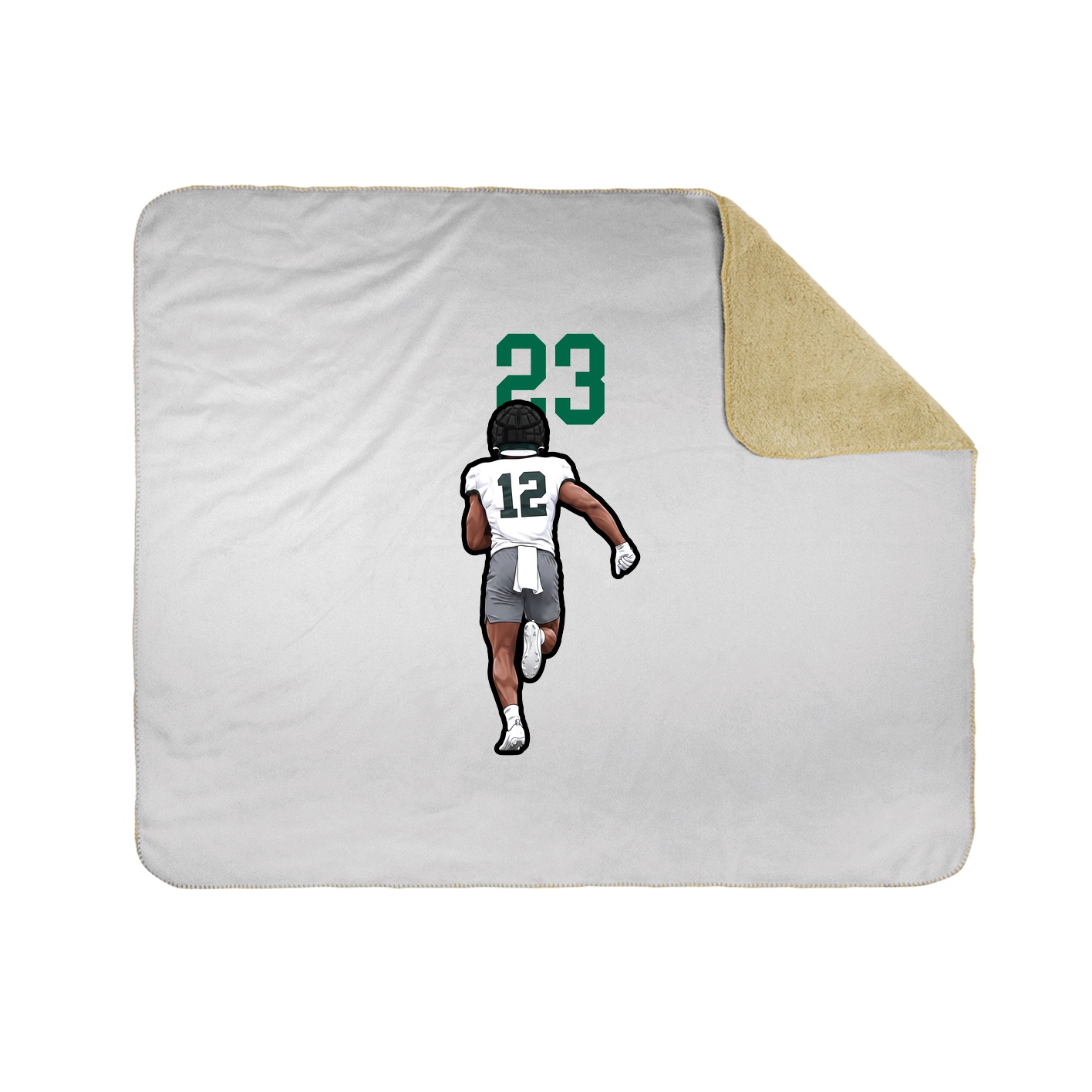 Throw Blanket — Number Top in White